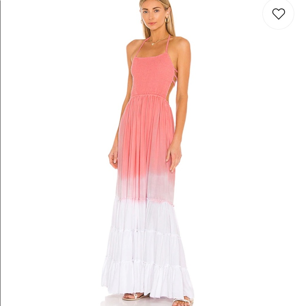 Naia Dress in Dusty Rose & White Gradasi